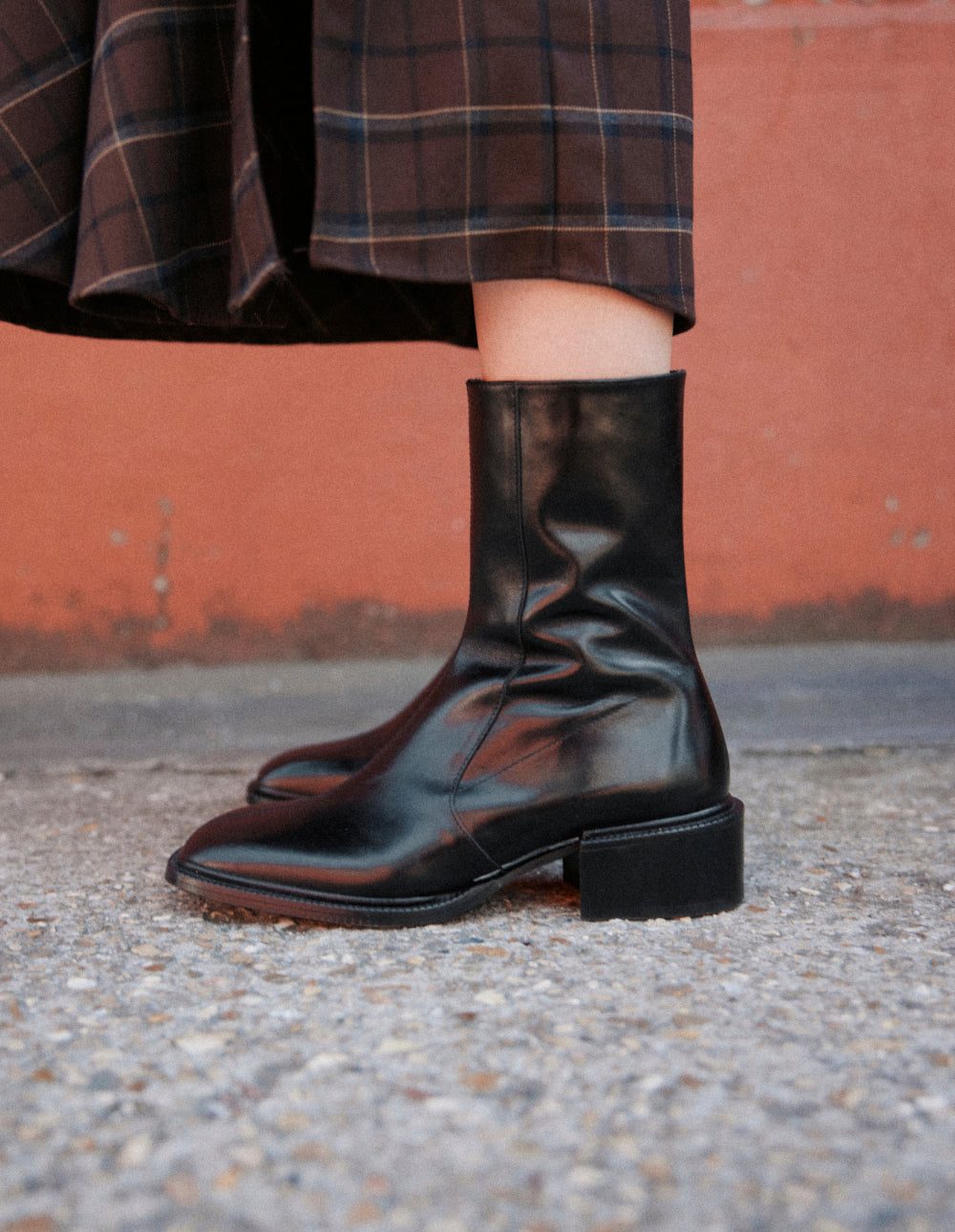 Bottines à talons Jozi - Cuir noir