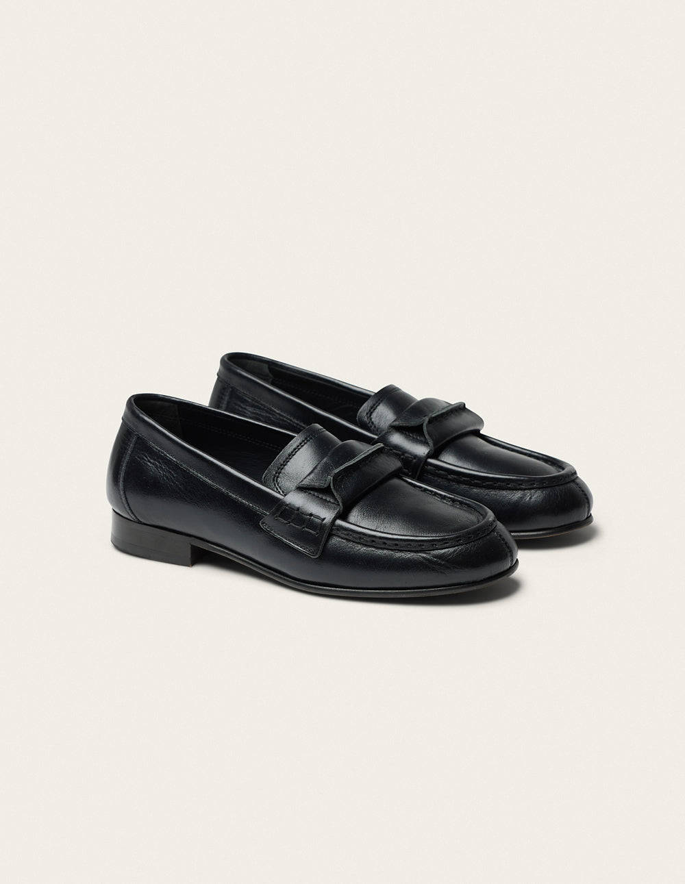 Mocassins Jylis - Cuir plissé noir