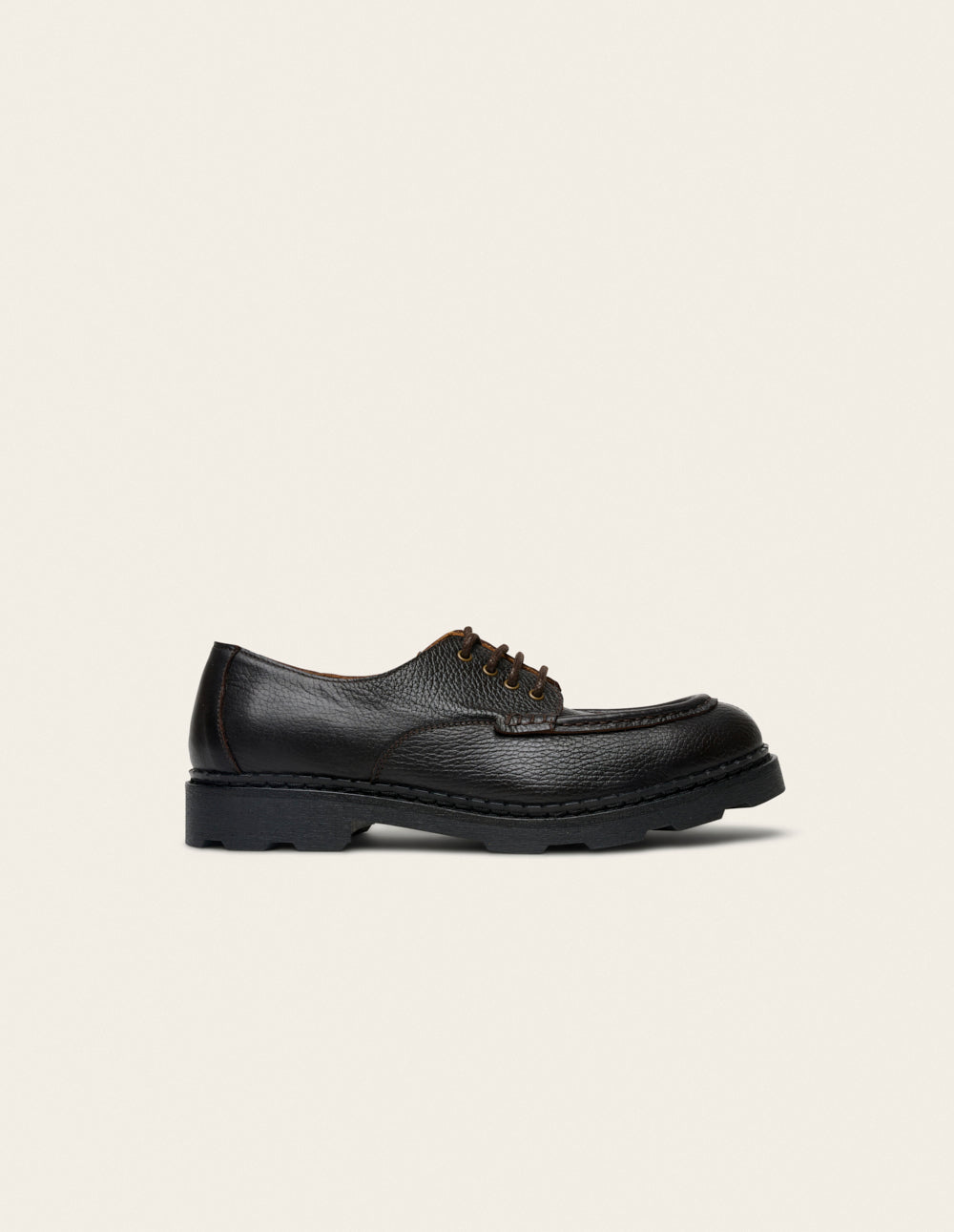 Kade derby - Brown Grained Leather