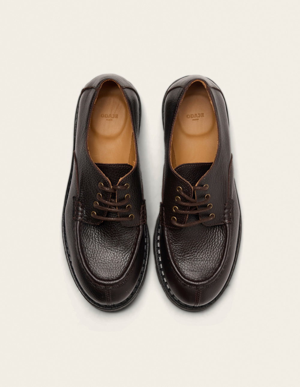 Kade derby - Brown Grained Leather