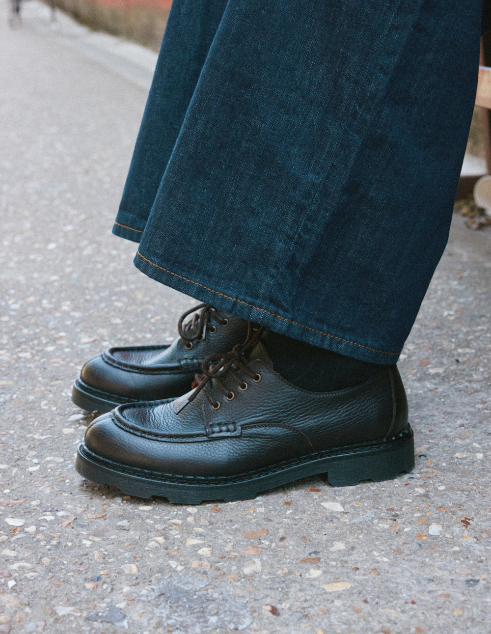 Kade derby - Brown Grained Leather