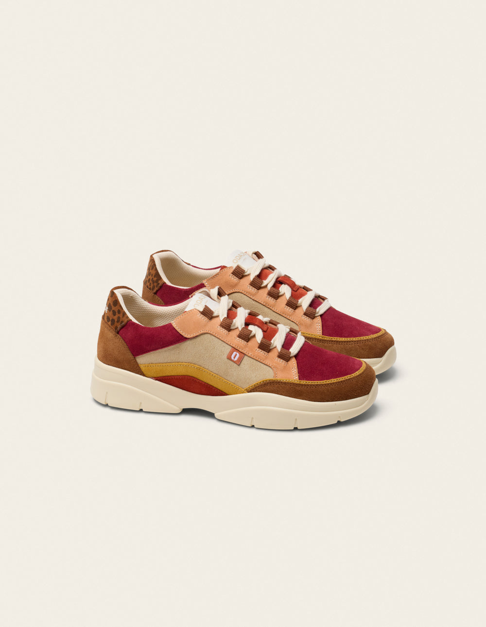 Baskets Laura - Marron ocre bordeaux