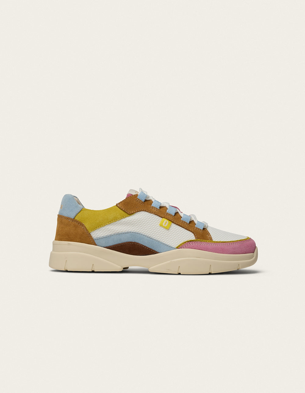Laura low-top trainers - Lemon pink brown