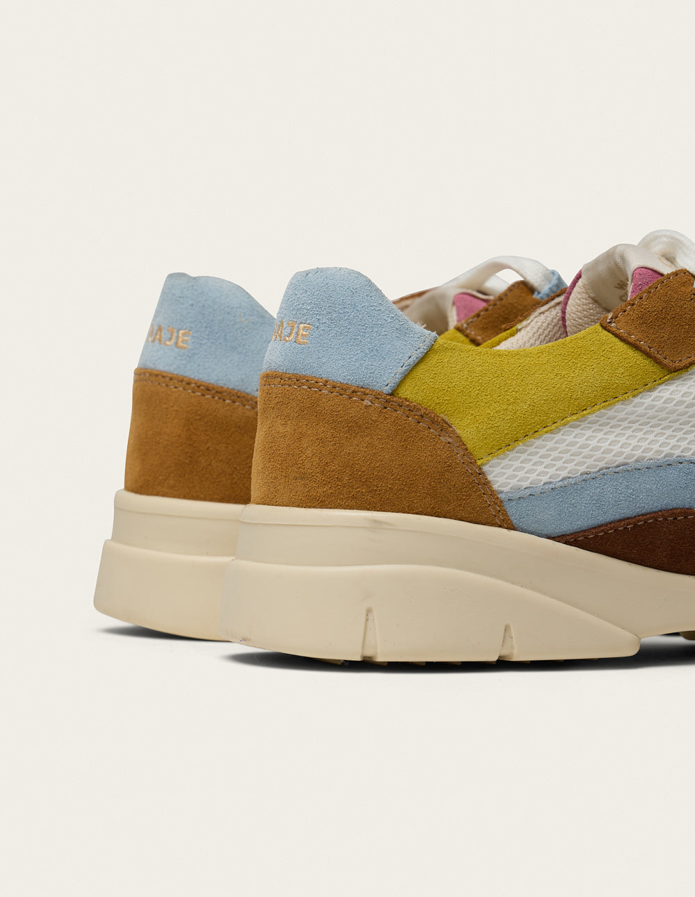 Laura low-top trainers - Lemon pink brown