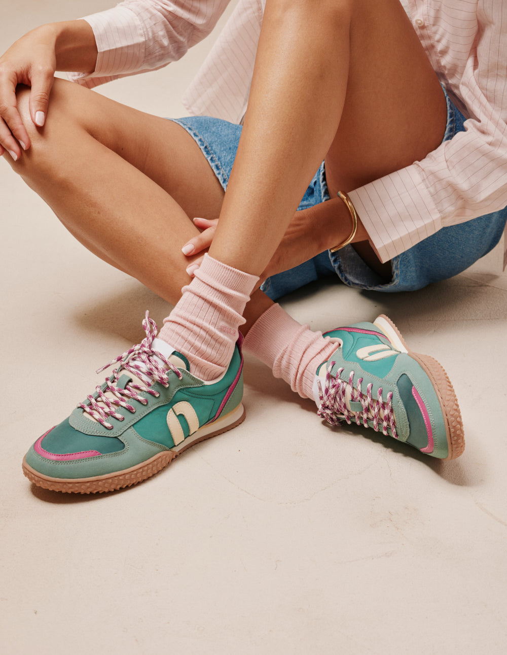 Baskets Layras - Vert fuchsia sapin