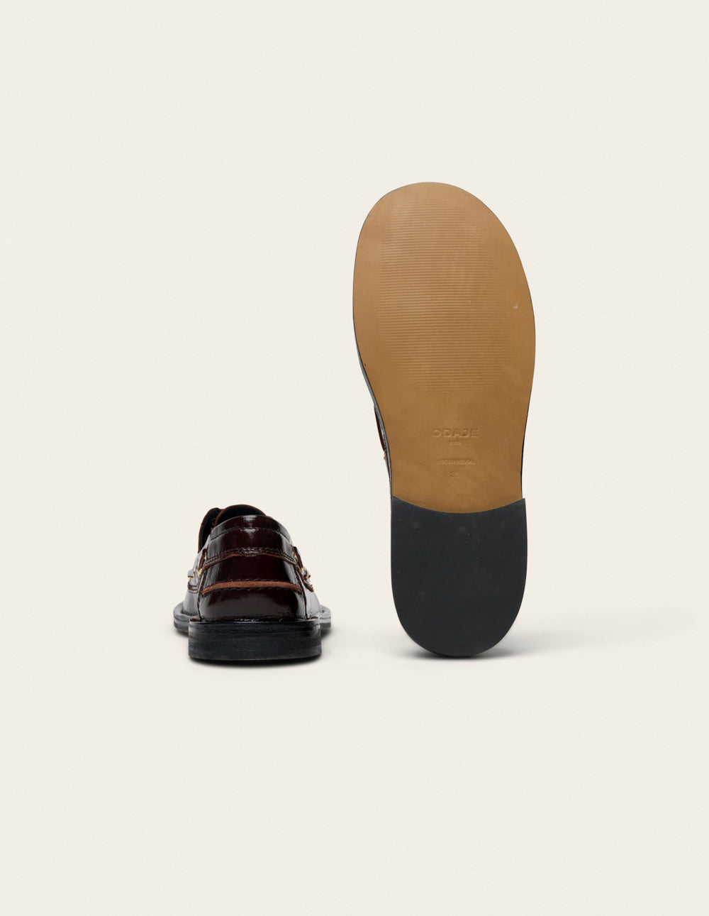 Mocassins Leni - Cuir plissé chocolat