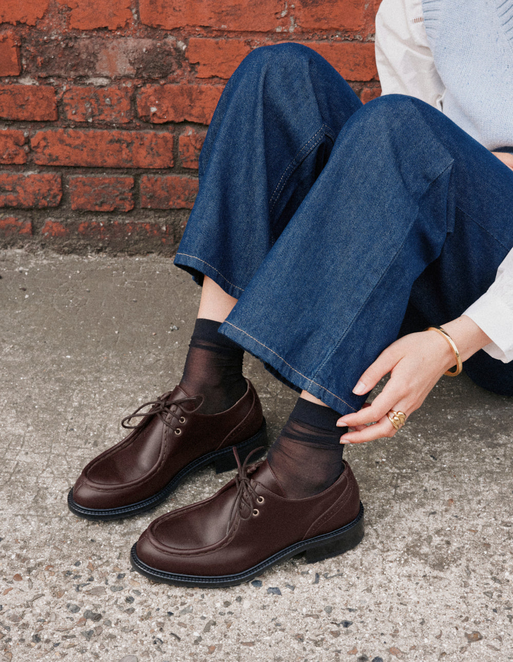 Derbies Luma - Cuir pull-up marron