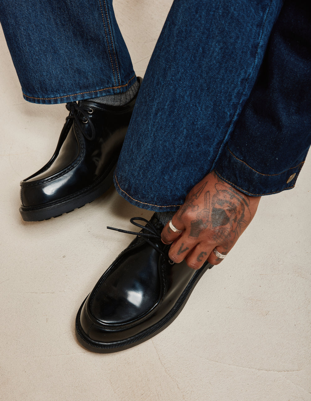 Luno derby - Black Box Leather