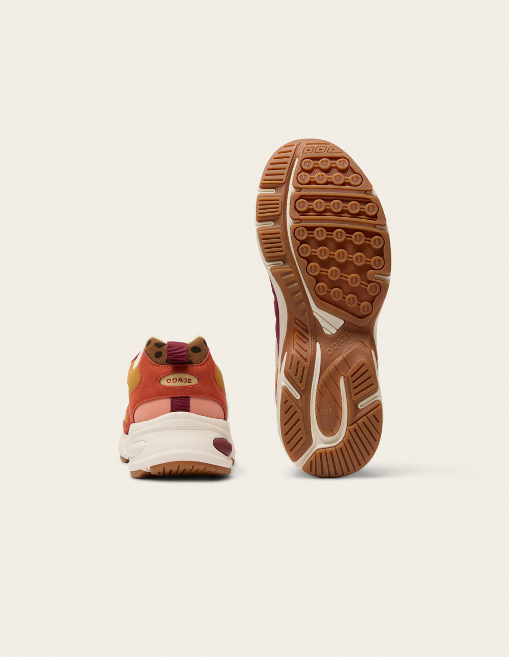 Baskets Maé - Saumon ocre bordeaux