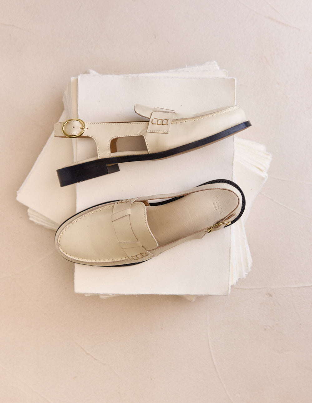 Mangsa loafers - Ivory box leather