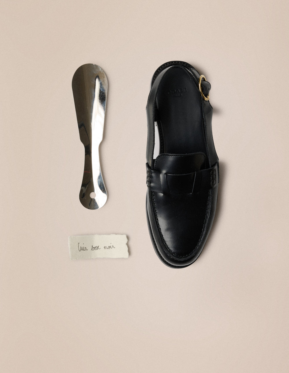 Mocassins Mangsa - Cuir box noir
