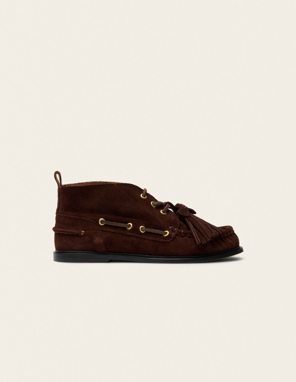Bottines à lacets Mara - Suède chocolat