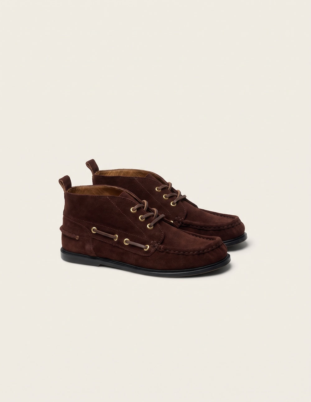 Mara lace-up ankle boots - Chocolate suede