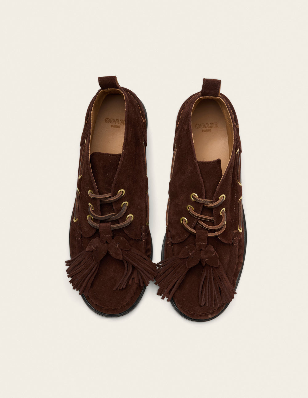 Bottines à lacets Mara - Suède chocolat