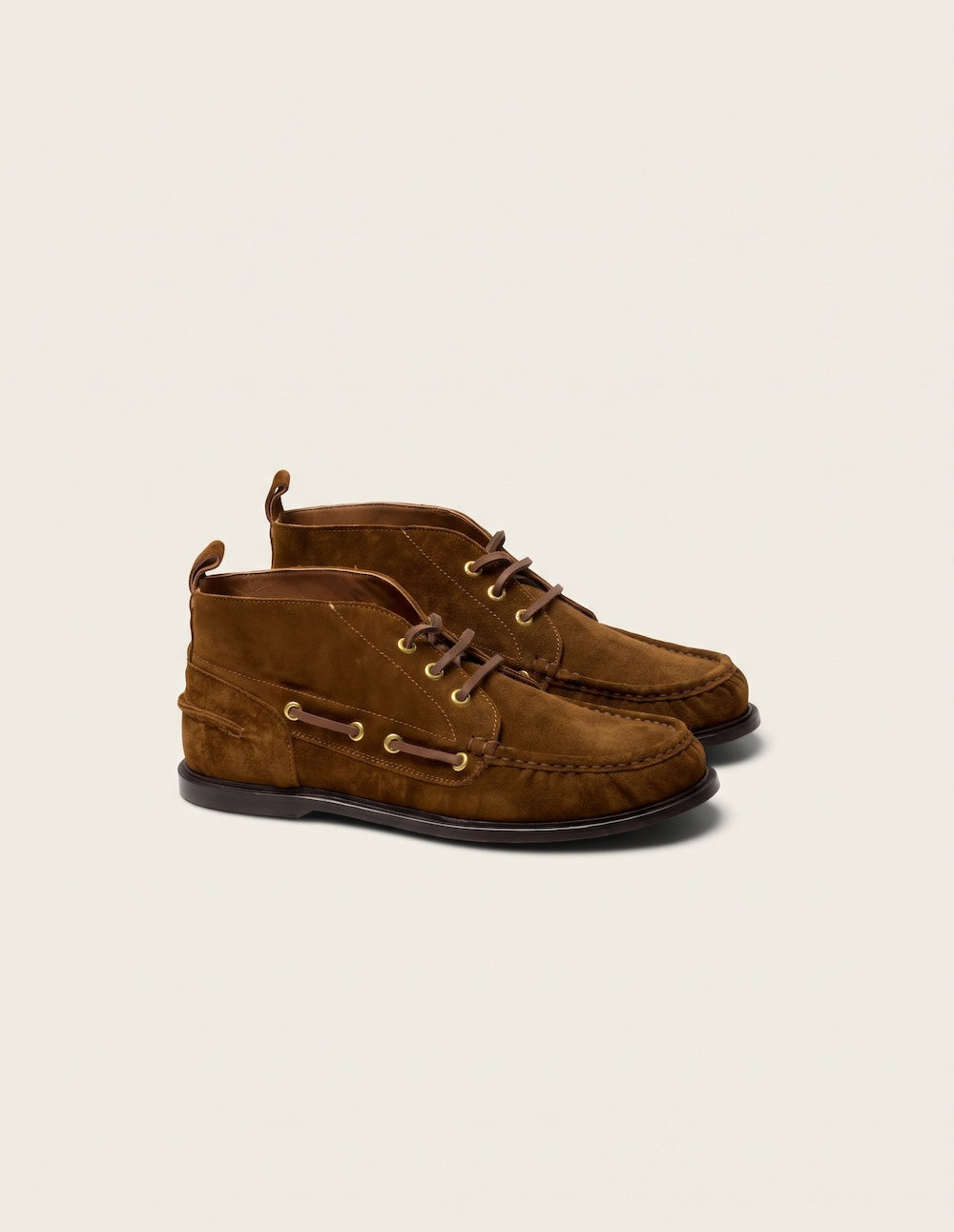 Mara lace-up ankle boots - Khaki suede