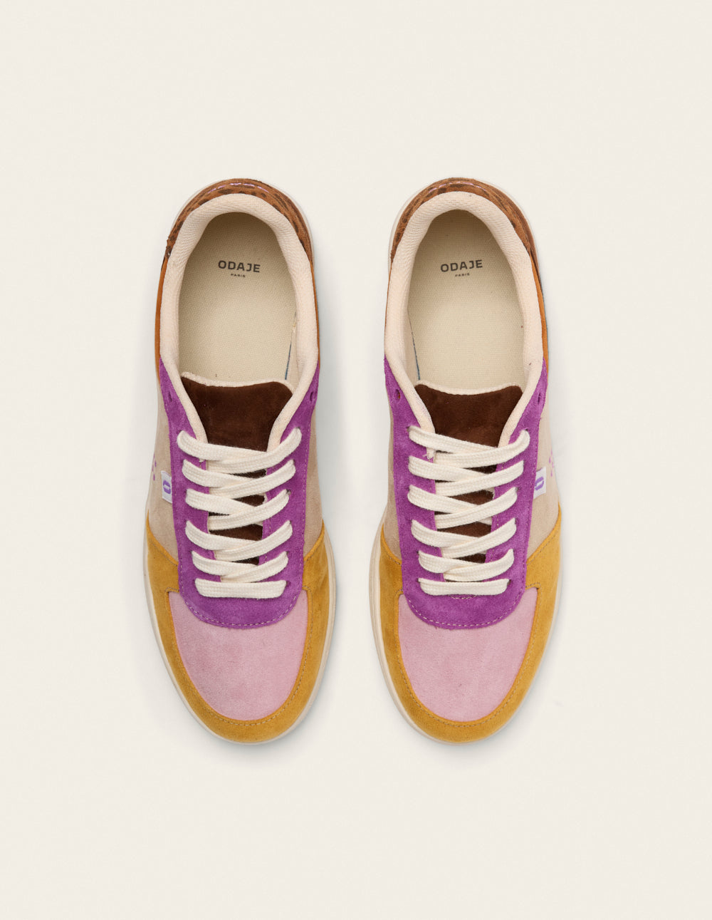 Baskets Marie - Ocre lilas violet