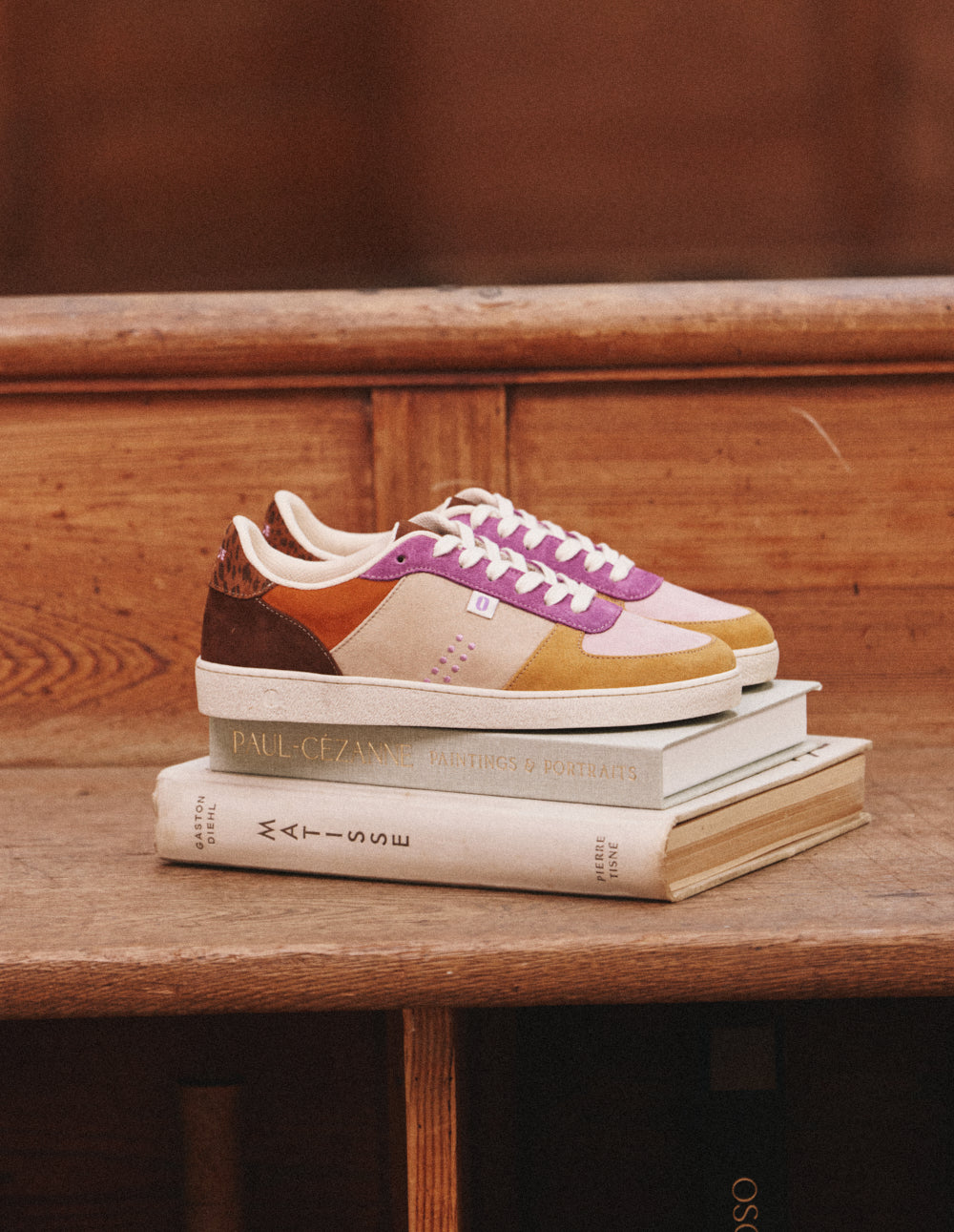 Baskets Marie - Ocre lilas violet