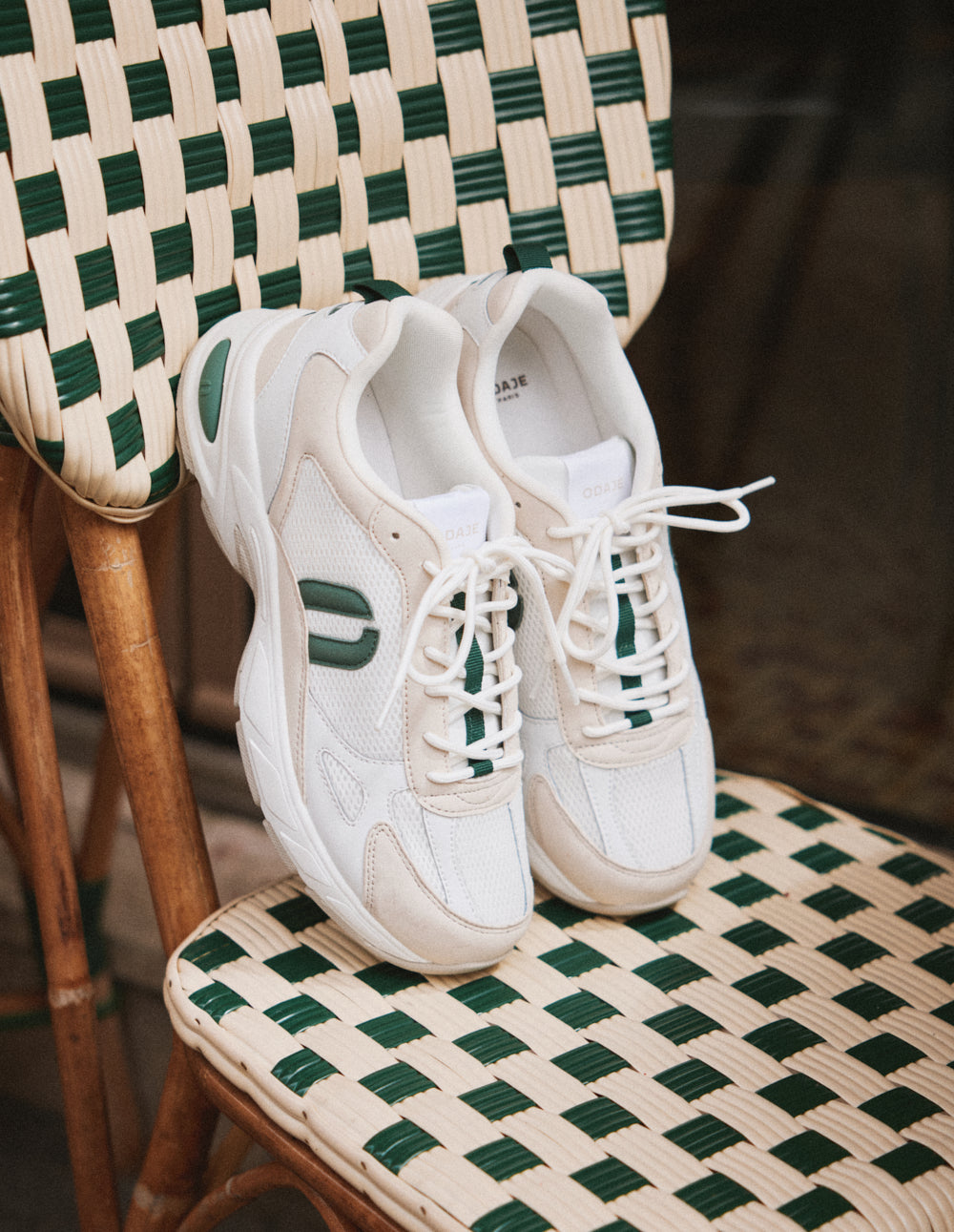 Max low-top trainers - White green
