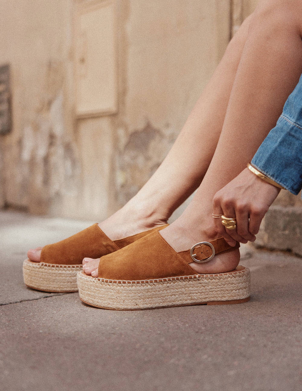 Maya Espadrilles - Amber suede
