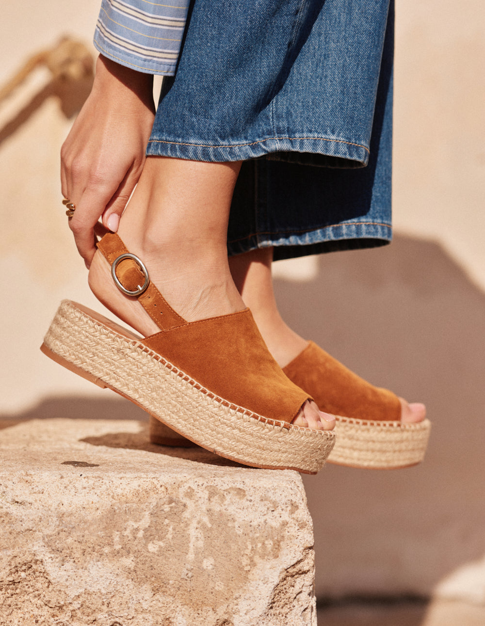 Maya Espadrilles - Amber suede