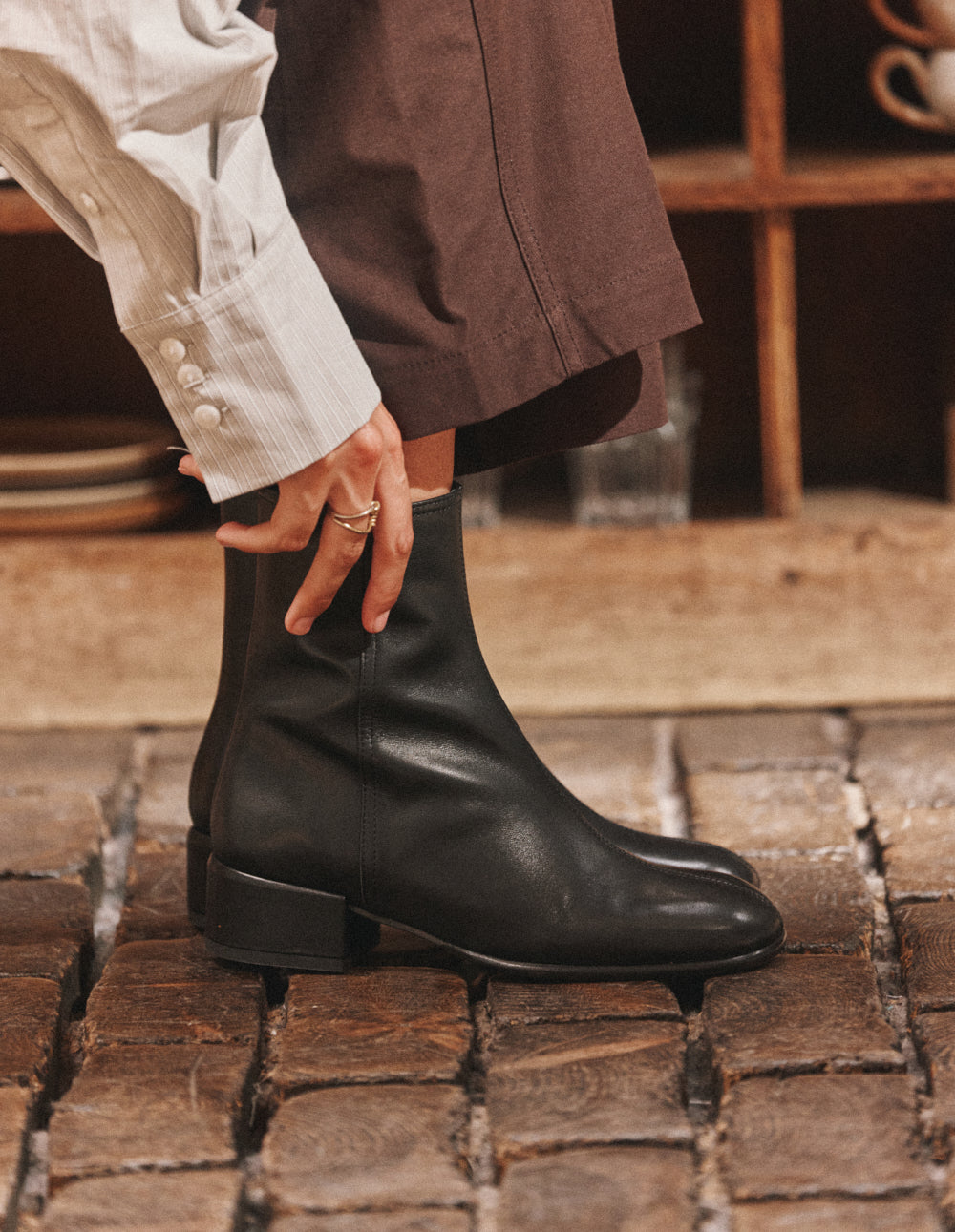 Bottines Moli - Cuir noir