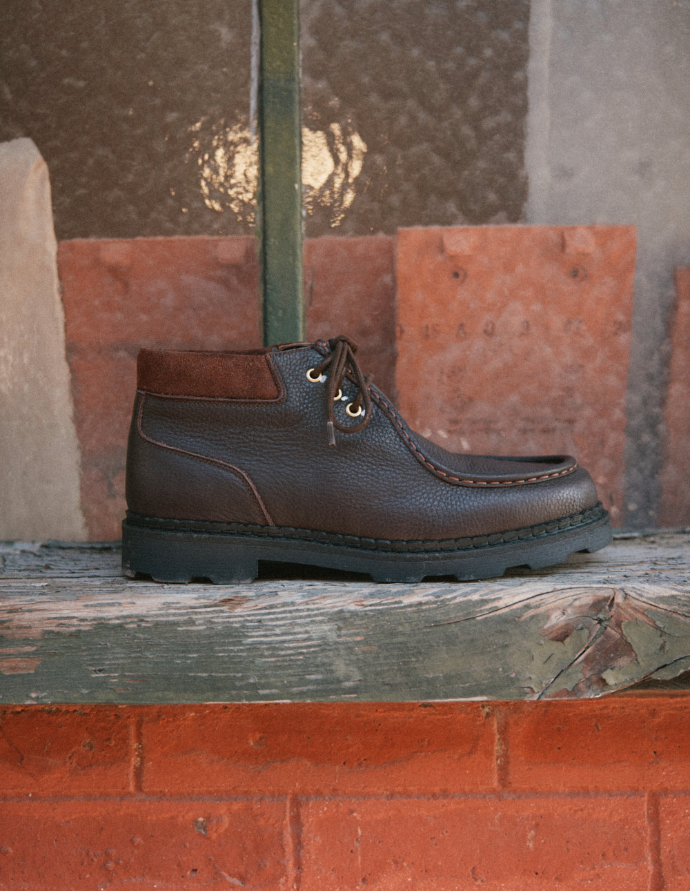 Mopa ankle boots - Brown grained leather
