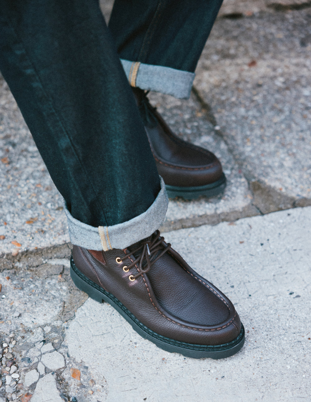 Mopa ankle boots - Brown grained leather