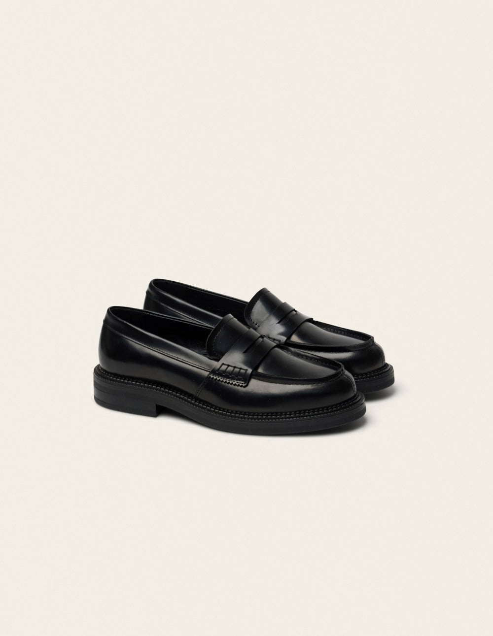 Mocassins Mosi - Cuir box noir