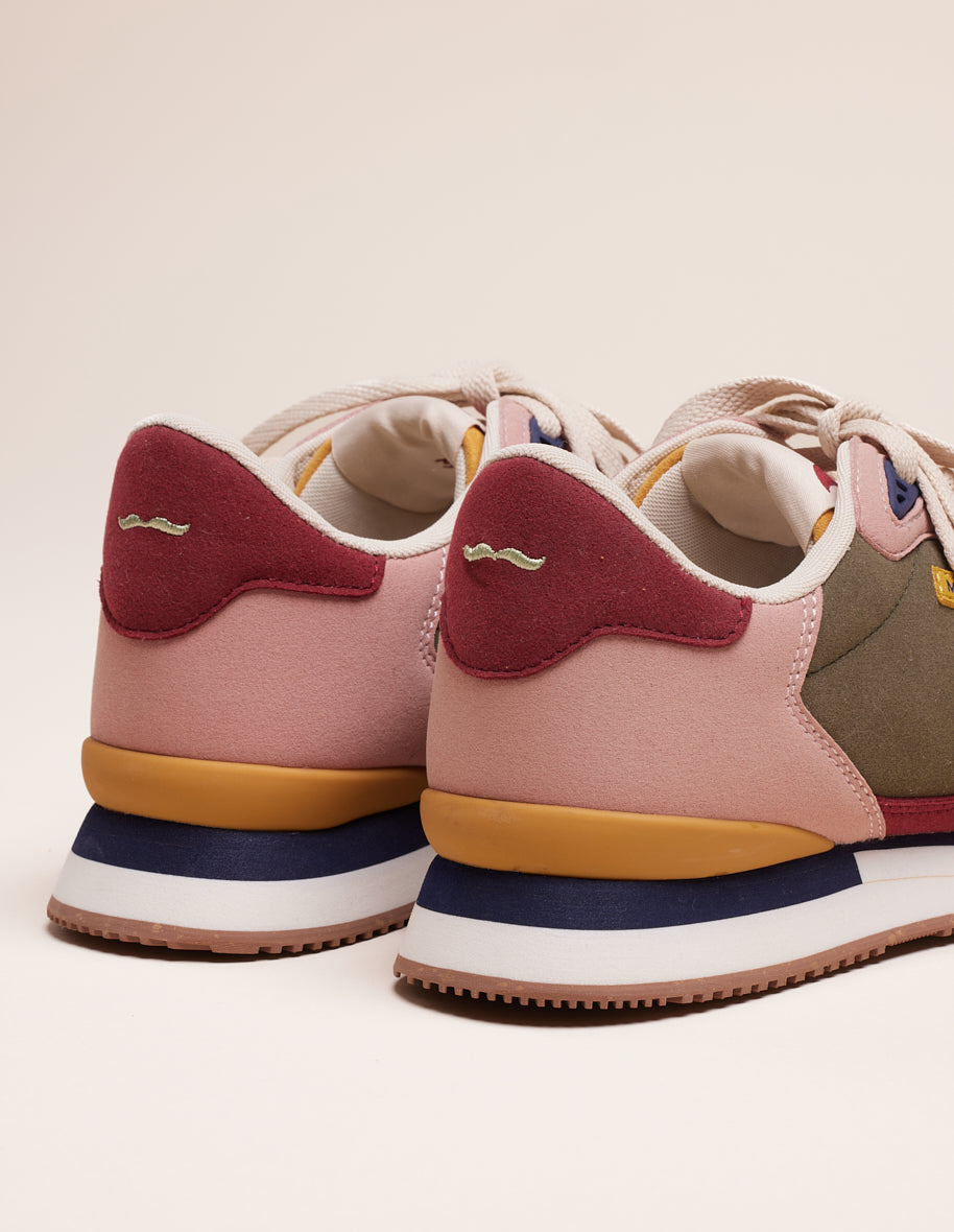 Andrée Basse sneakers - Sweden Vegan Bordeaux Beige Orange