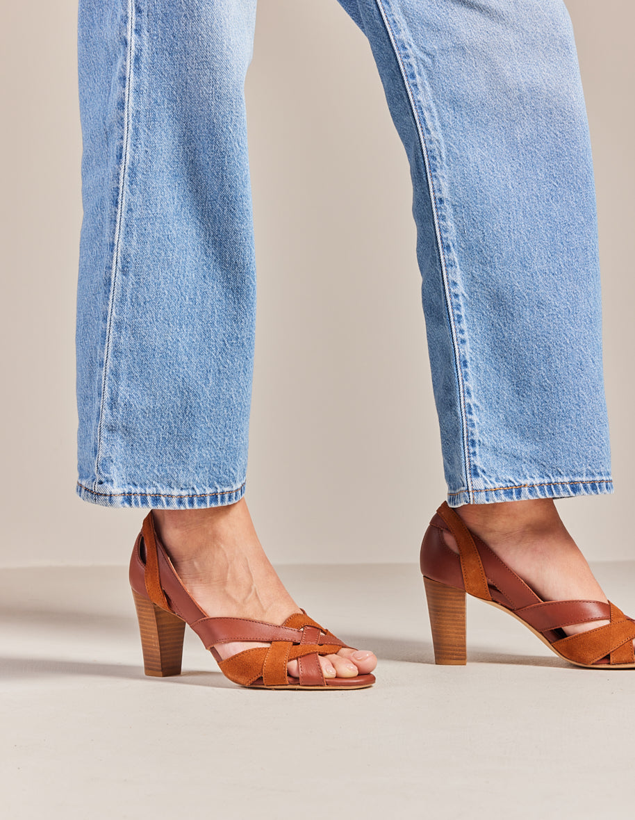 Clementine H Leather Cognac and Sweden