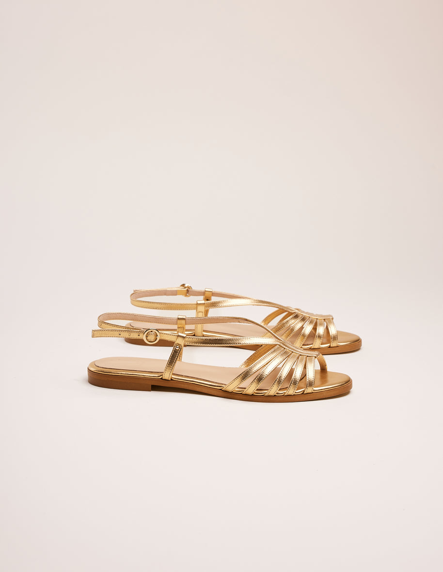 Sandales Ninon B - Cuir doré