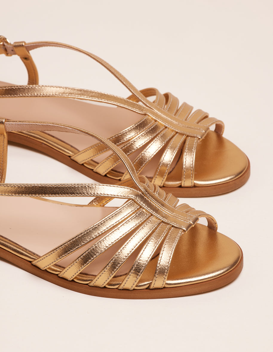 Sandales Ninon B - Cuir doré