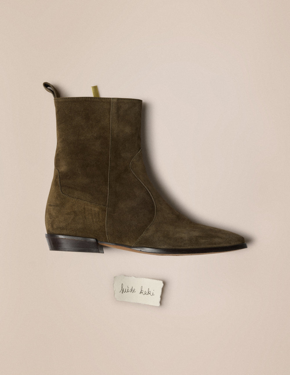 Bottines Naka - Suède kaki