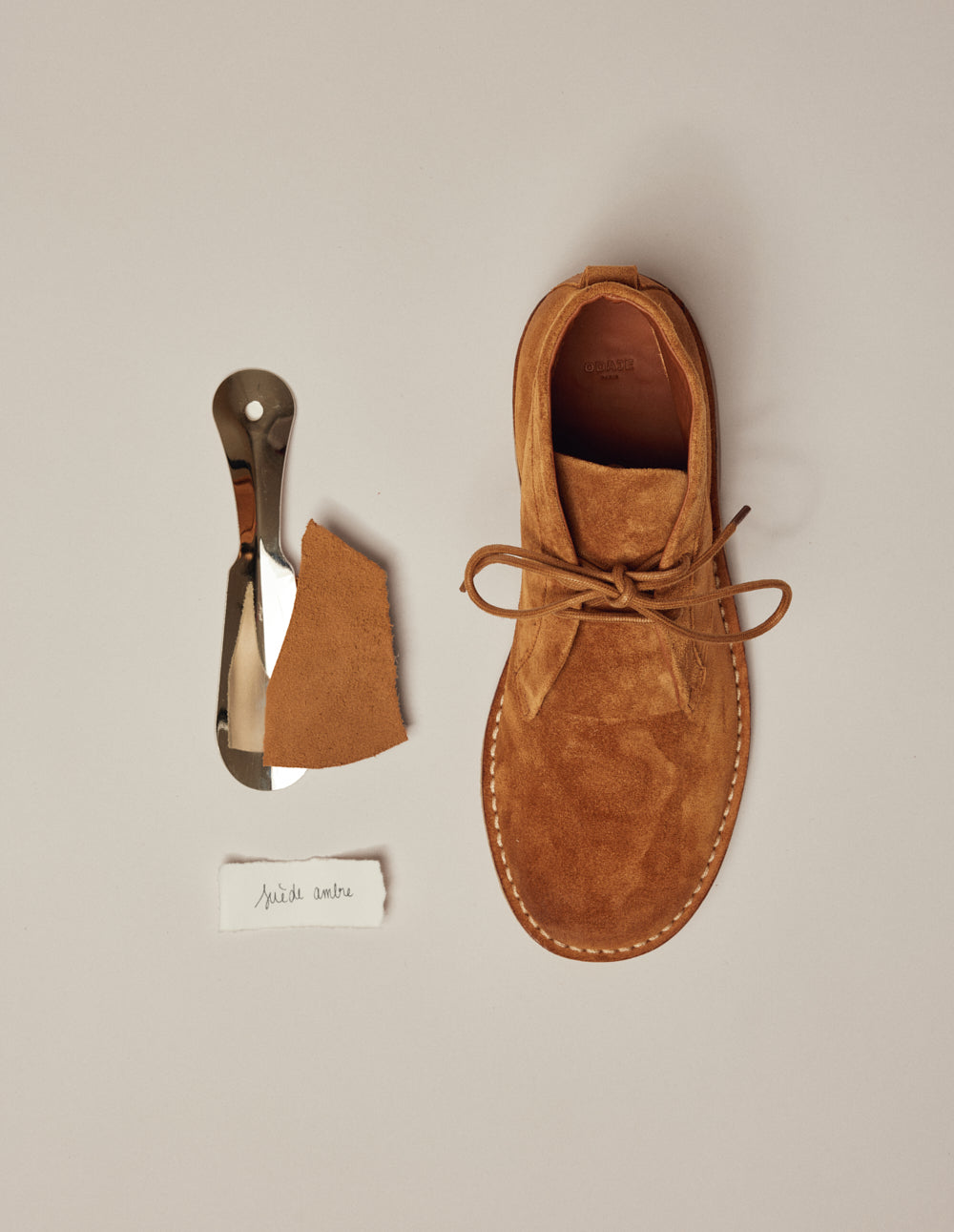 Bottines Navel - Suède huilé cognac