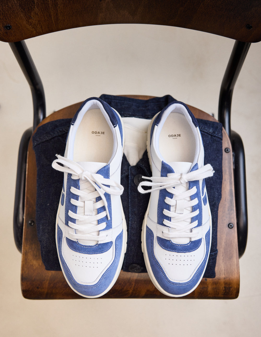 Baskets basses Nino - Pétrole blanc