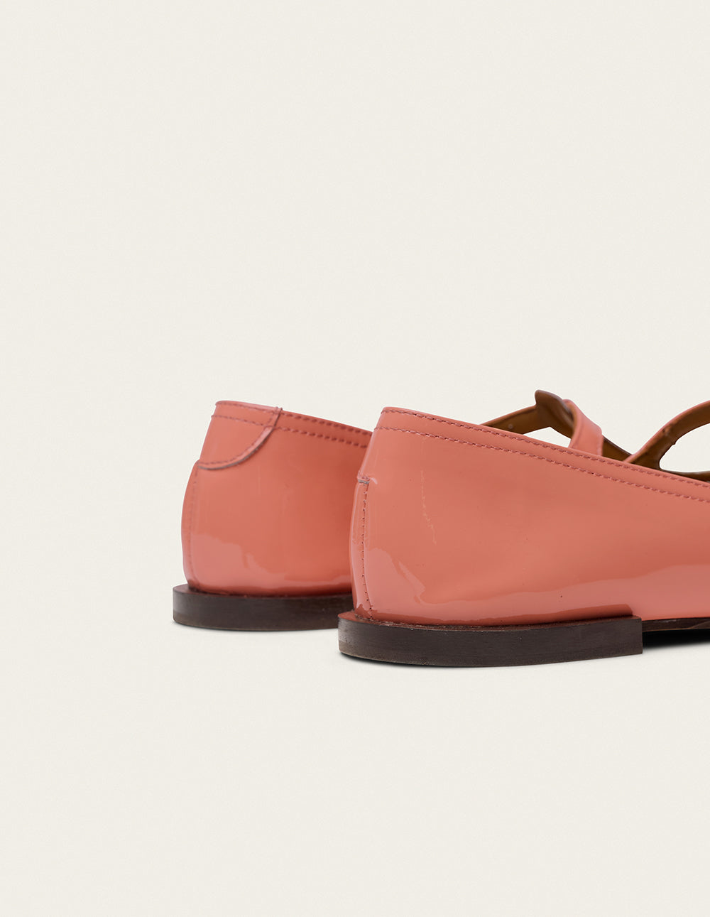 Ballerines Nola - Cuir verni pêche