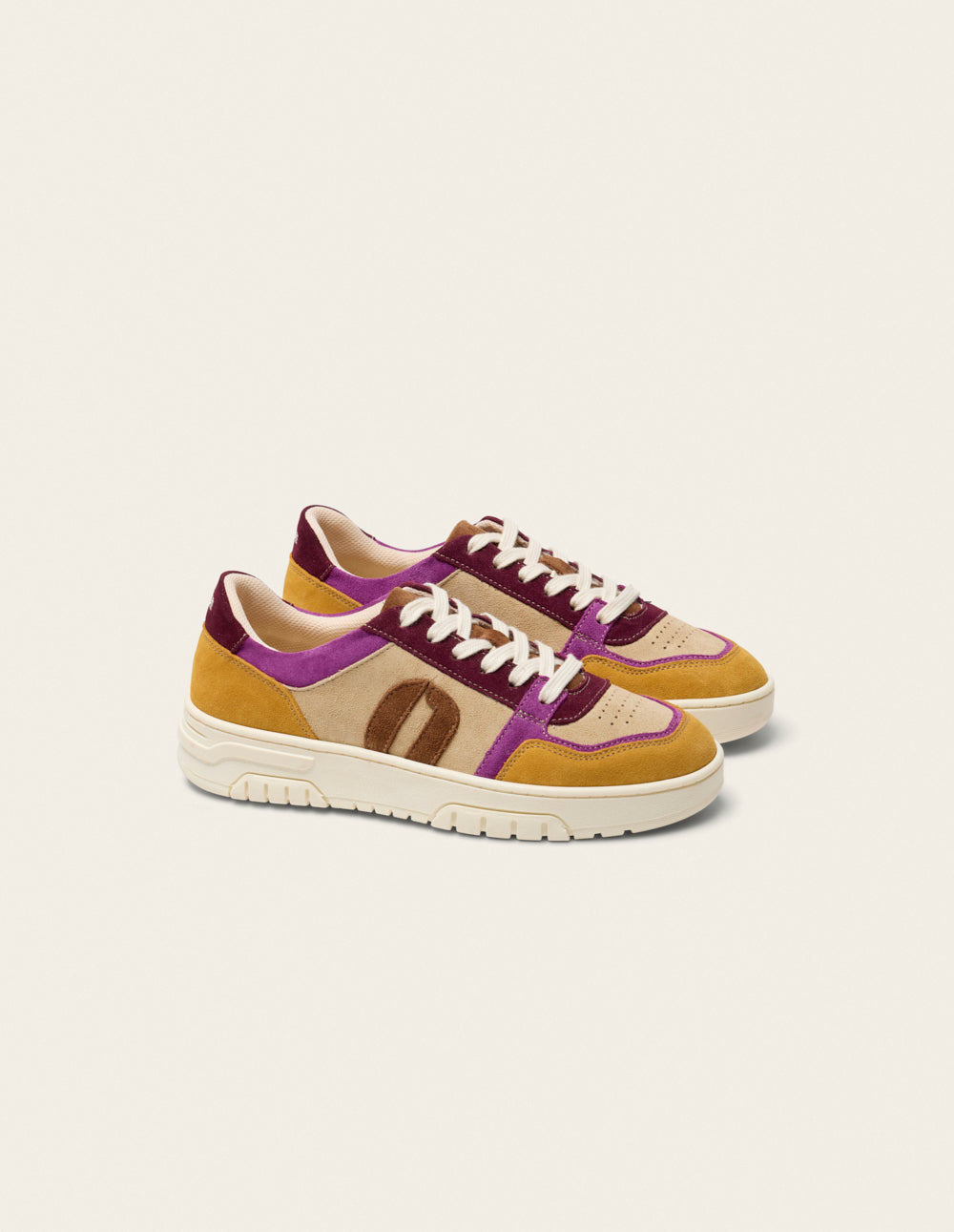 Nora low-top trainers - Ochre lilac beige