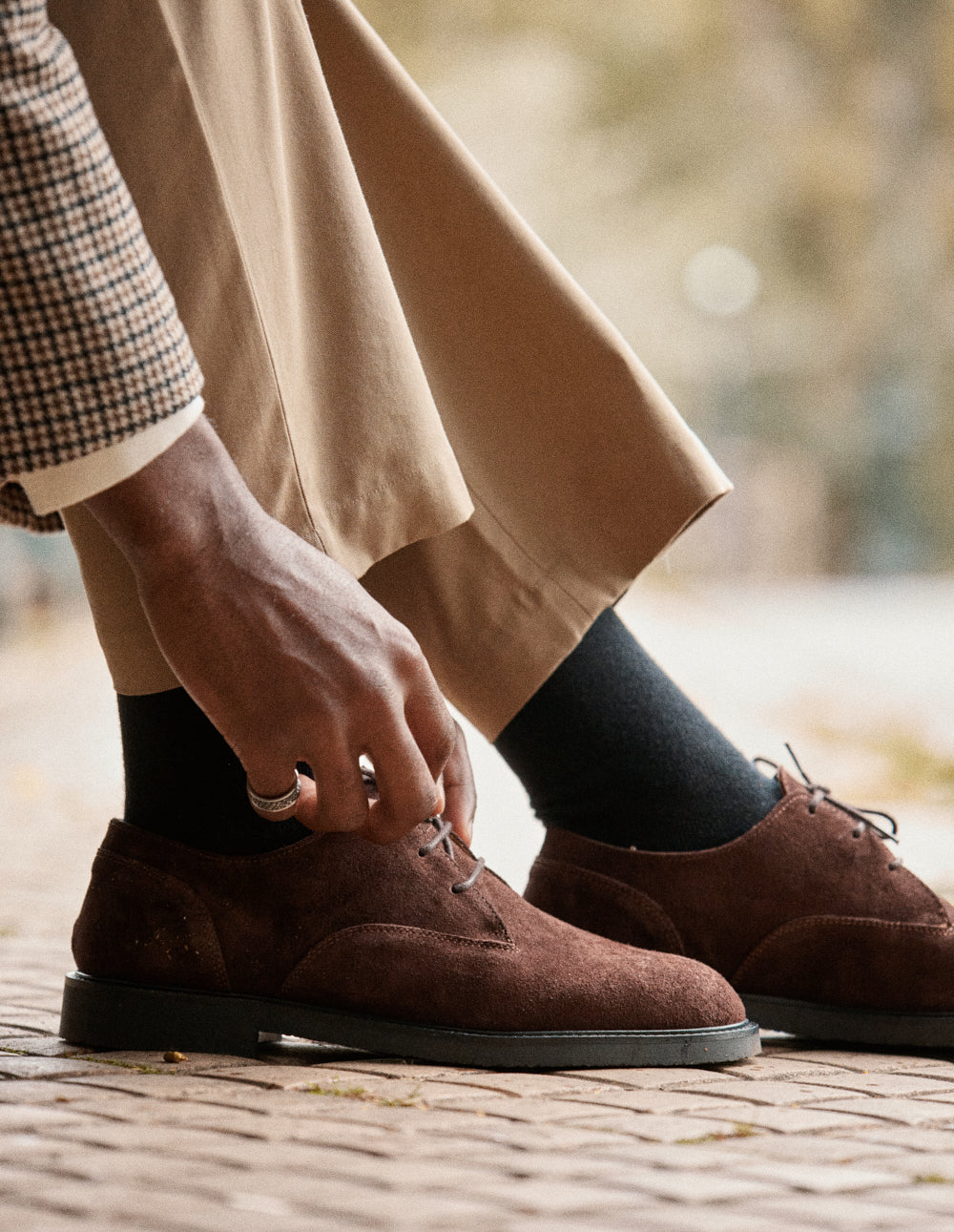Derbies Norin - Suède marron