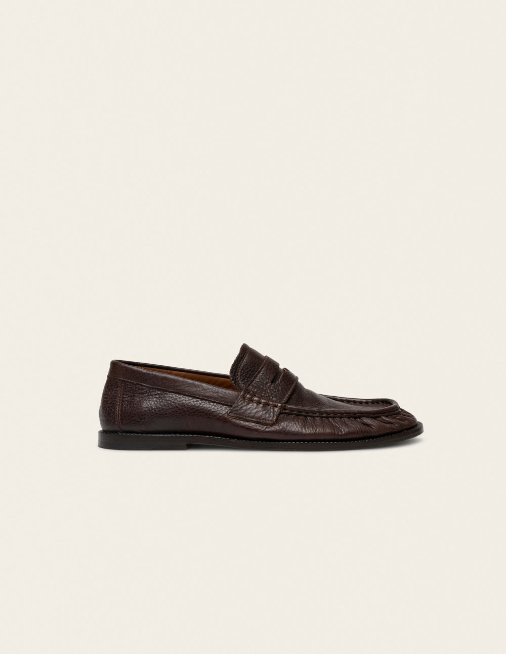 Olio loafers - Brown Grained Leather
