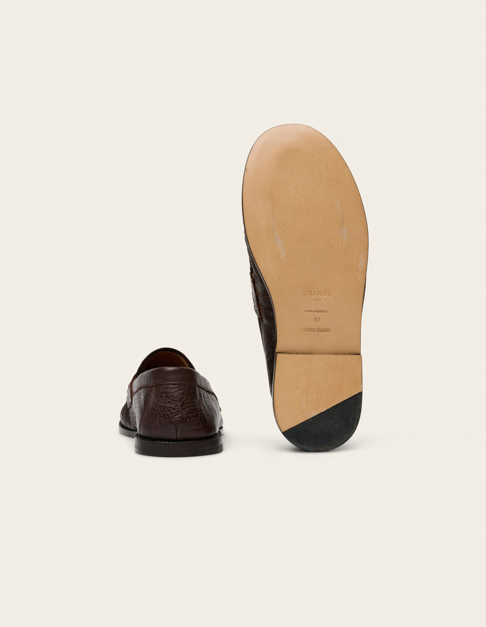 Olio loafers - Brown Grained Leather