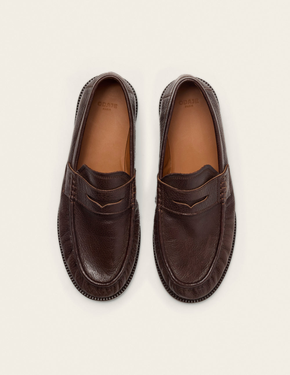 Olio loafers - Brown Grained Leather