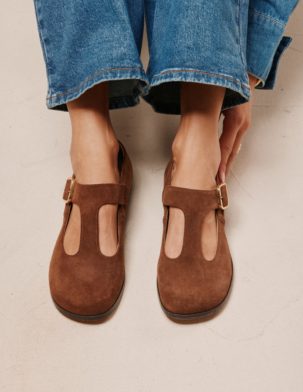 Ballerines Opal - Suède marron