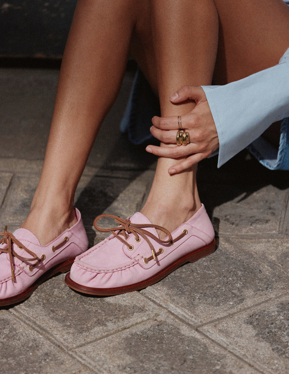 Ovel loafers - Pink nubuck