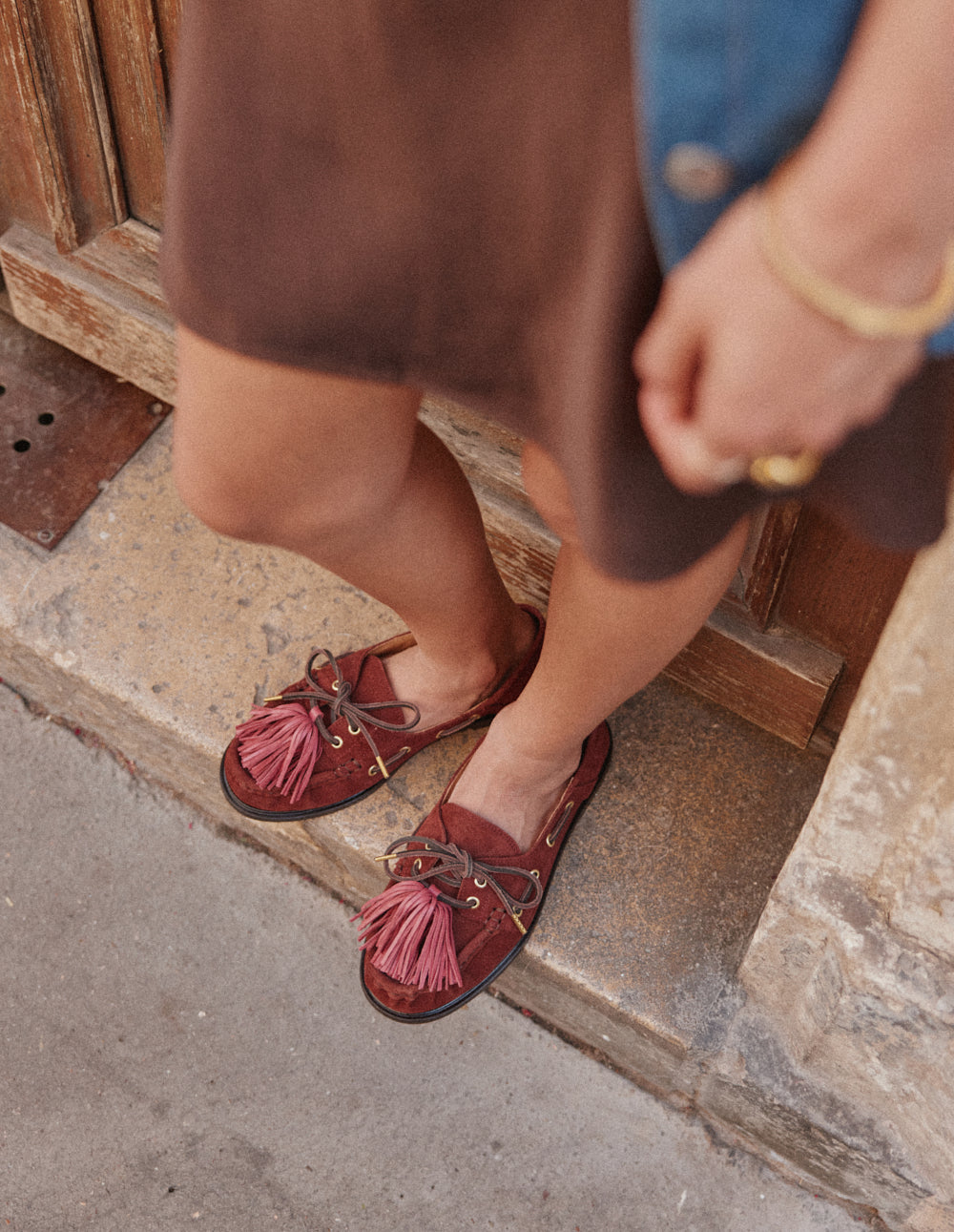 Ovel loafers - Mahogany suede