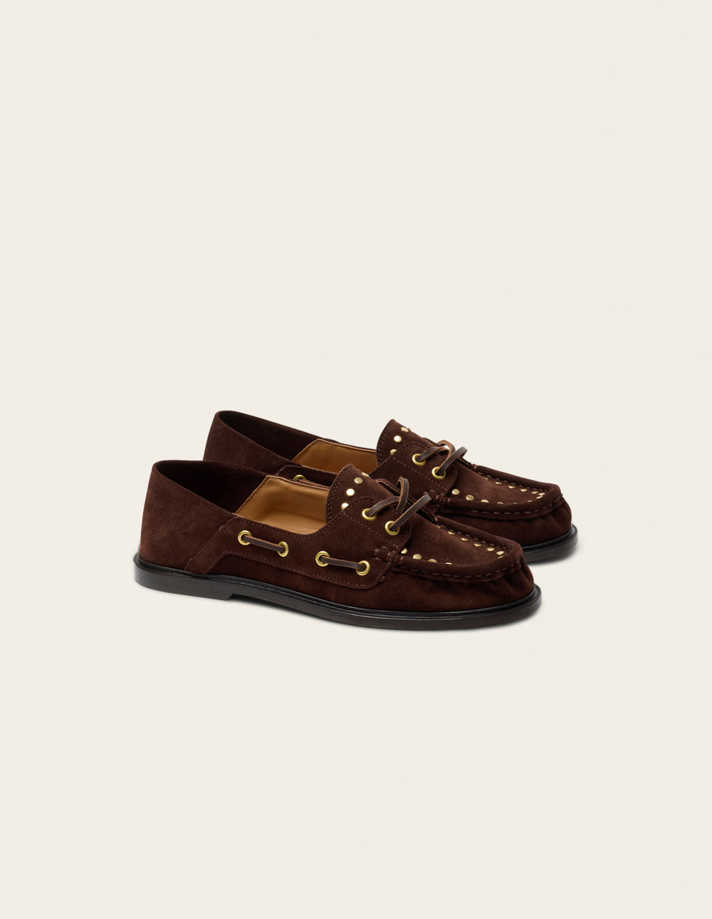 Ovel loafers - Chocolate Suede studs