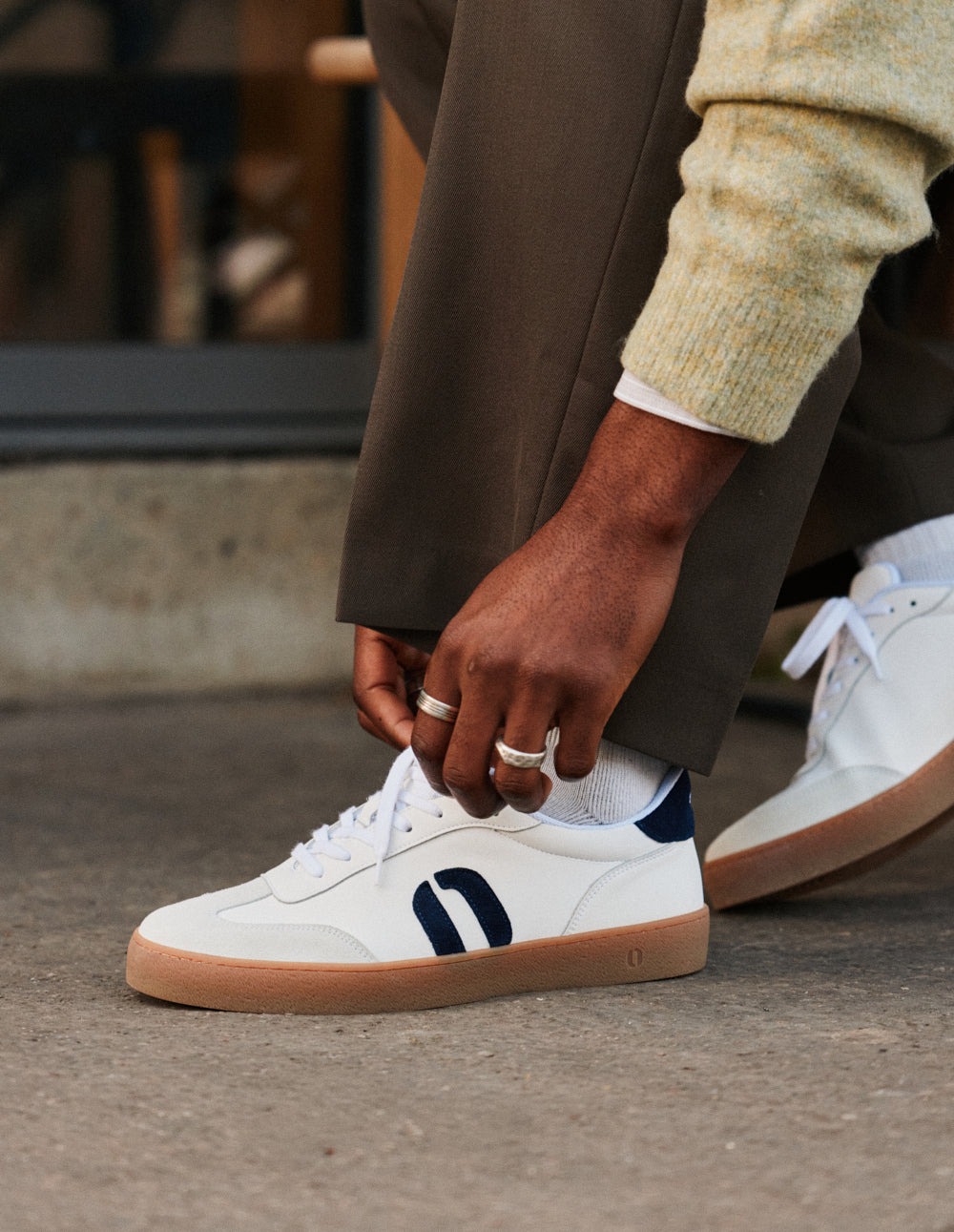 Baskets basses Pablo - Blanc marine