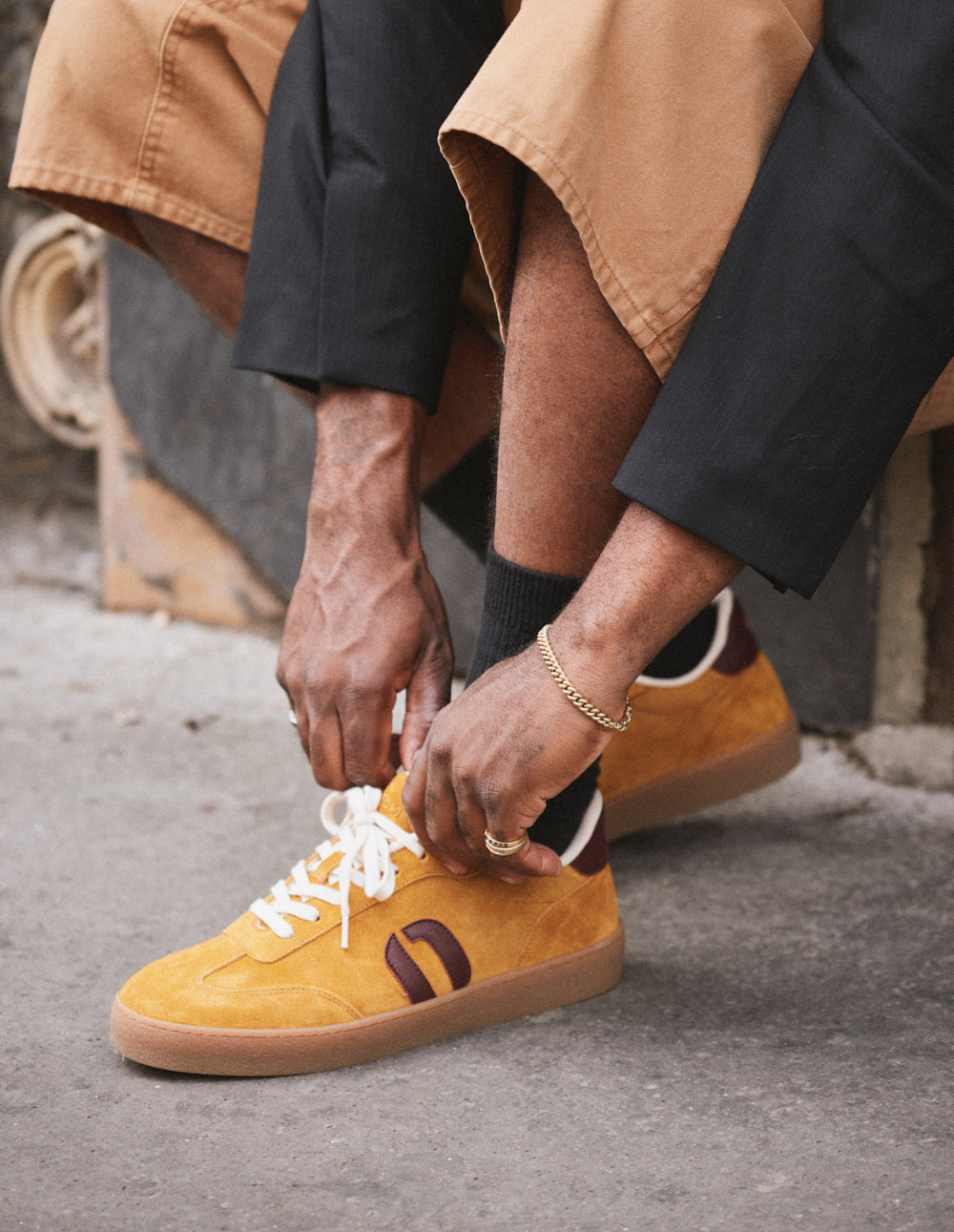 Baskets Pablo - Ocre bordeaux