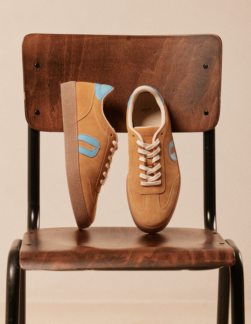 Pablo low-top trainers - Turquoise ochre