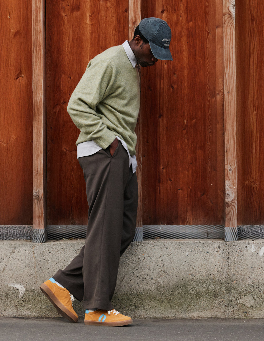 Baskets basses Pablo - Ocre turquoise