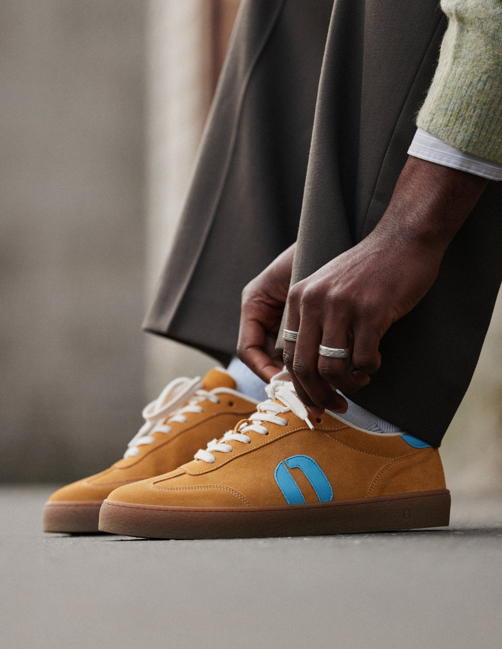 Pablo low-top trainers - Turquoise ochre